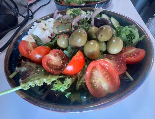Tomato, Olive and Feta salad.